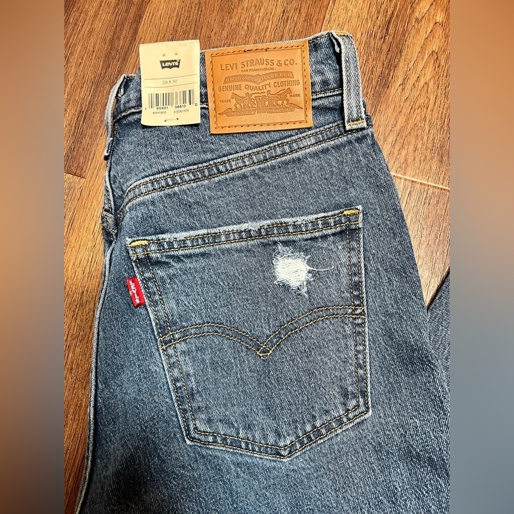 Levi's 70s High Flare Jeans Women Size 29 X30 High Rise Médium Wash Denim - Picture 12 of 13